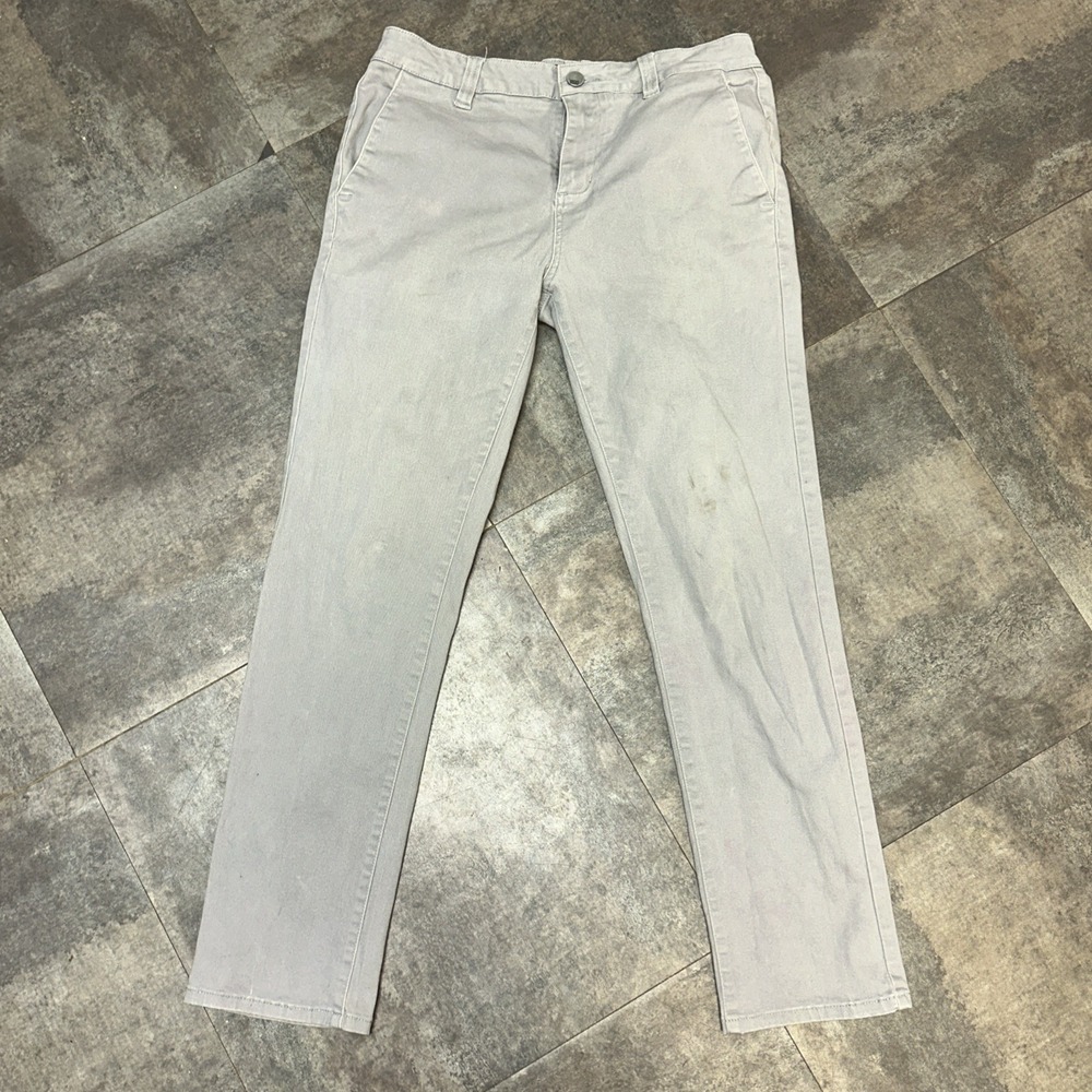 RSQ Pants Men's 33x30 London Skinny Straight Grey Zipper Fly Classic Casual Wor